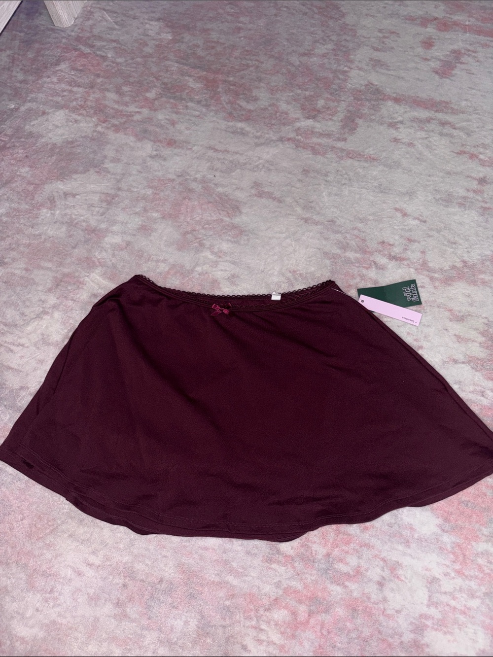 wild fable Burgundy Skirt with Bow Accent